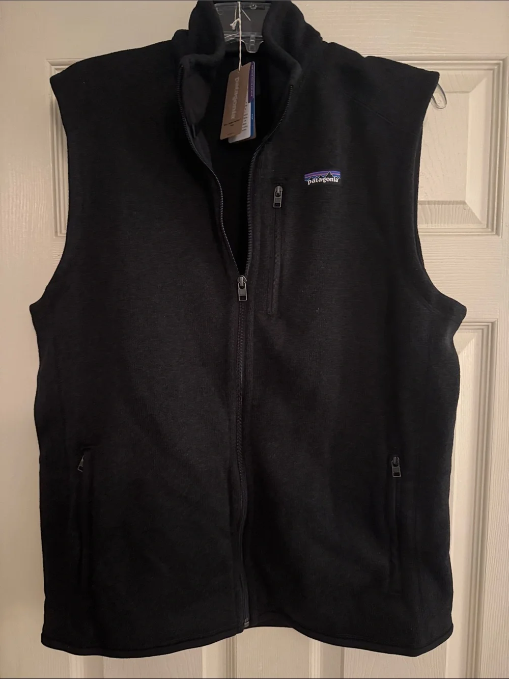 Patagonia Black Fleece Vest with Chest Zip Pocket